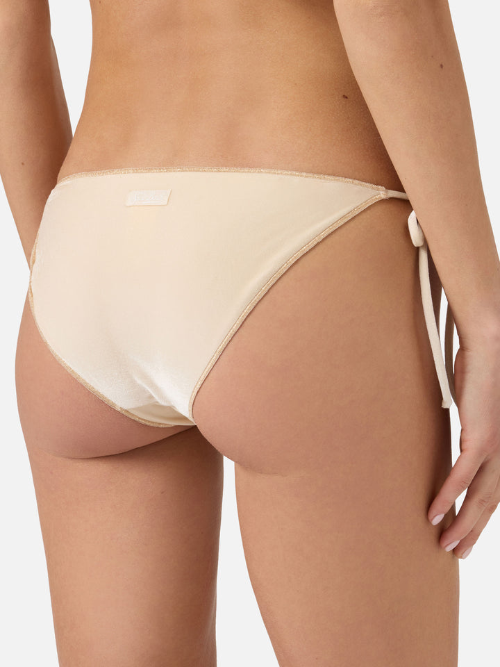 Slip mare Virgo classico in velluto oro