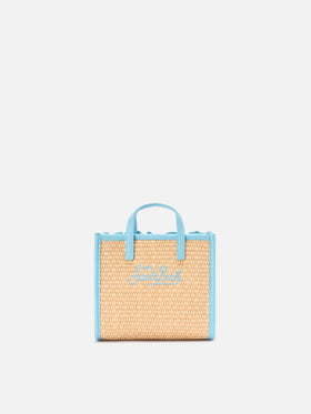 Vivian mini straw effect bag with decorative shell embroidery