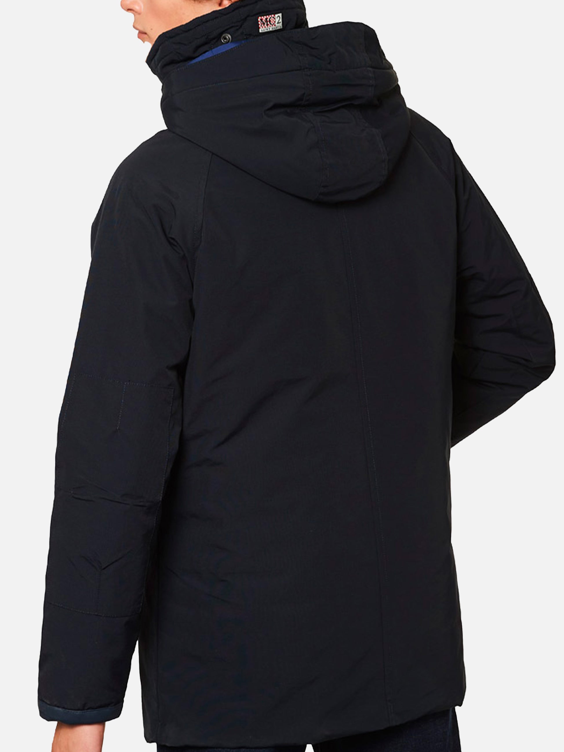 Blue navy blue hooded parka jacket Voyager - MC2 Saint Barth