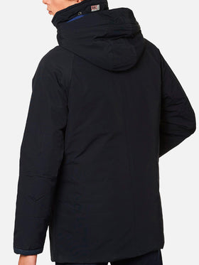 Blue navy blue hooded parka jacket Voyager - MC2 Saint Barth
