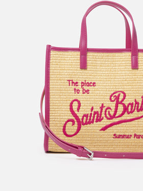 Borsa Midi Vivian in paglia beige