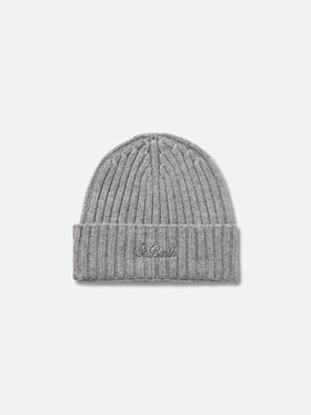 Man mélange grey pure cashmere hat Wengen - MC2 Saint Barth