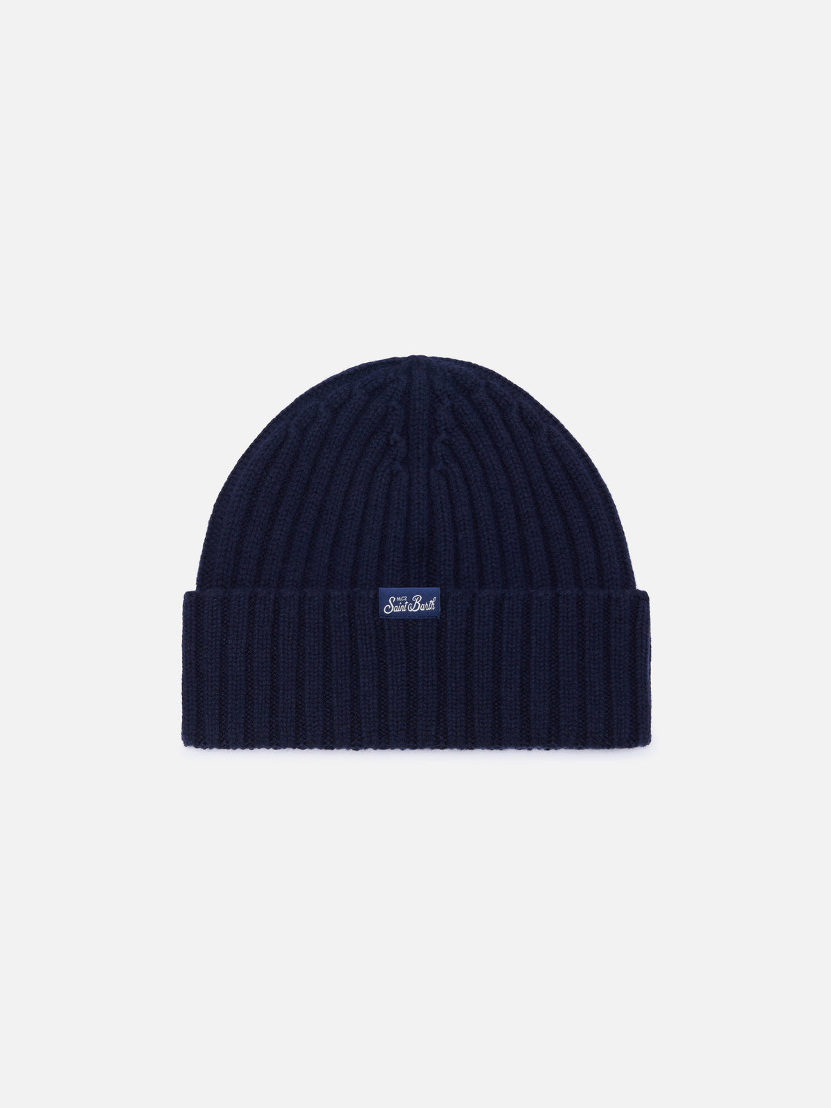 Berretto Wengen azul marino blue con bordado Courmayeur | Special edition 