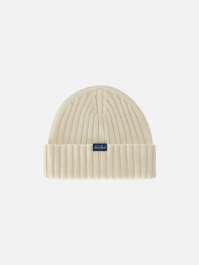 Off white Wengen beanie with Bombardino embroidery