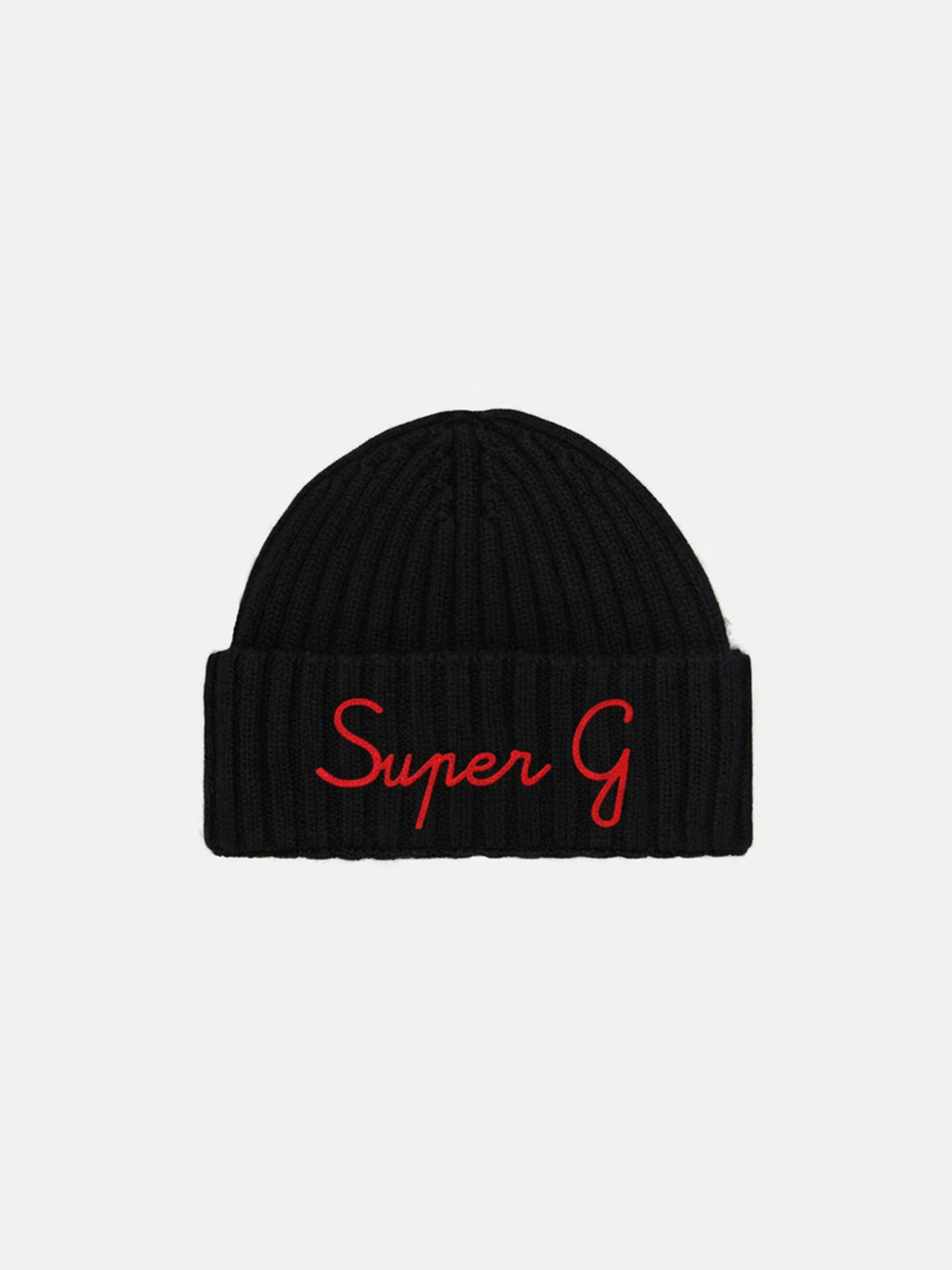 Beanie Wengen in black cashmere blend with Super G embroidery | SUPER G SPECIAL EDITION