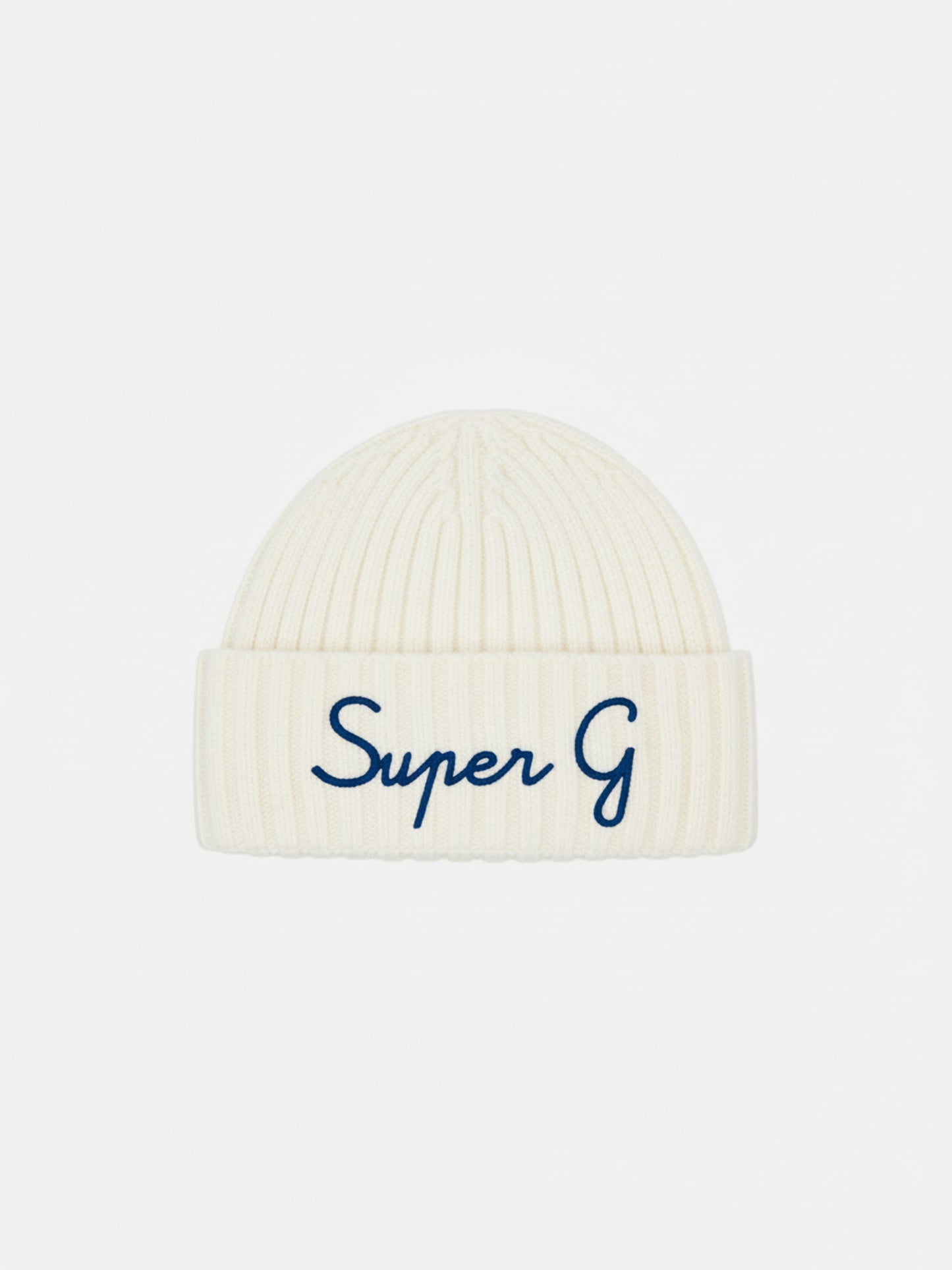 Beanie Wengen in white cashmere blend with Super G embroidery | SUPER G SPECIAL EDITION