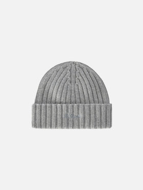 Light grey Wengen beanie with St. Barth embroidery