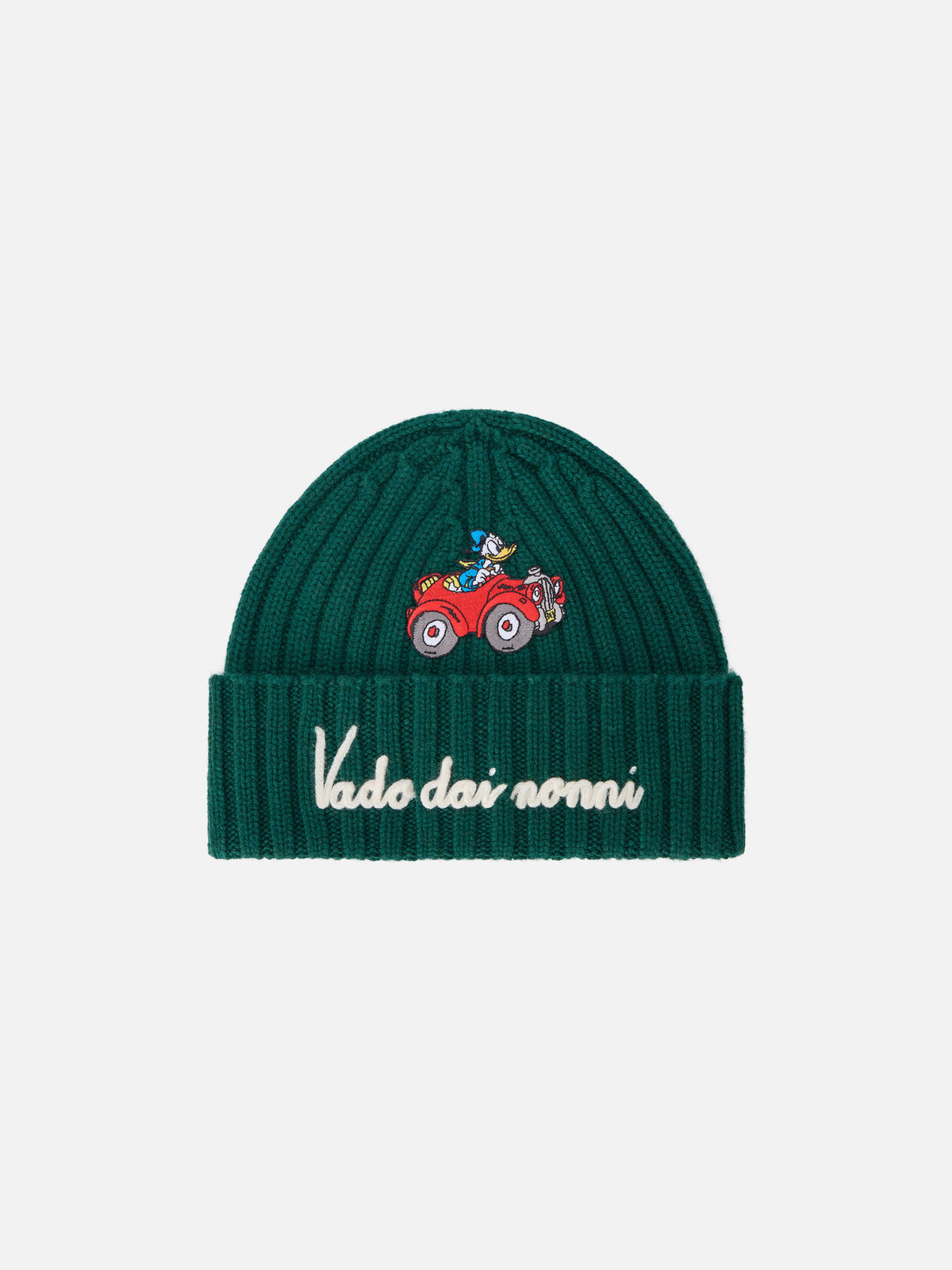 Gorro beanie Wengen verde con bordado Vado Dai Nonni | Special edition 