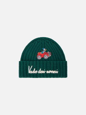 Gorro beanie Wengen verde con bordado Vado Dai Nonni | Special edition 