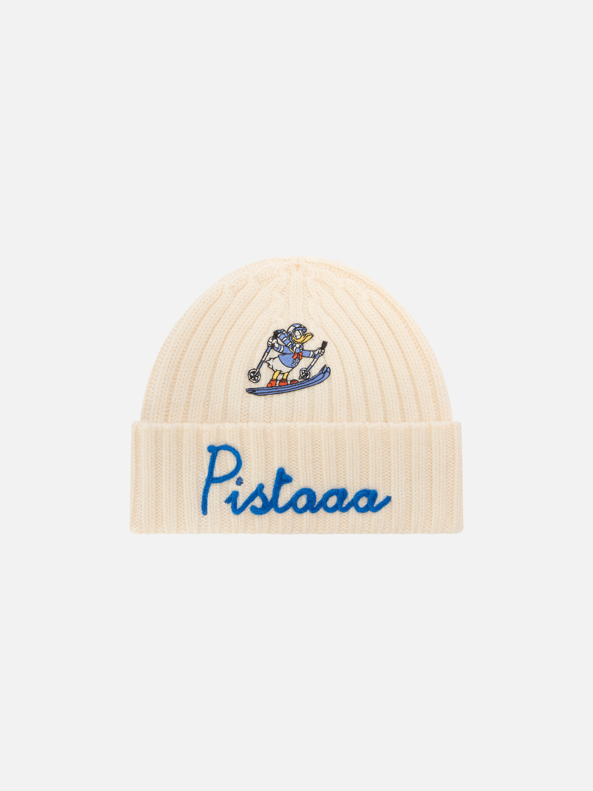 Light grey Wengen beanie with Pistaaa embroidery | Special edition