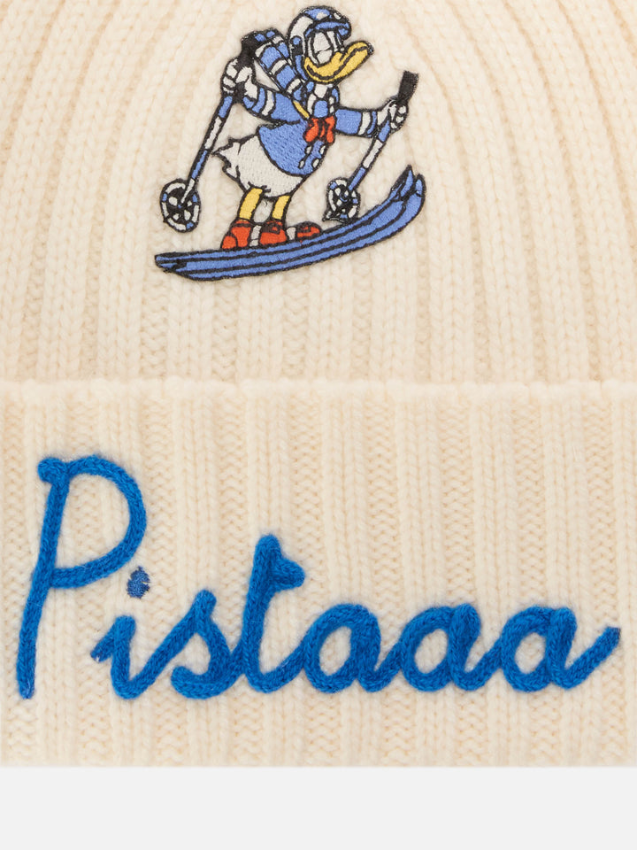 Bonnet Wengen gris clair avec broderie Pistaaa | Special edition 