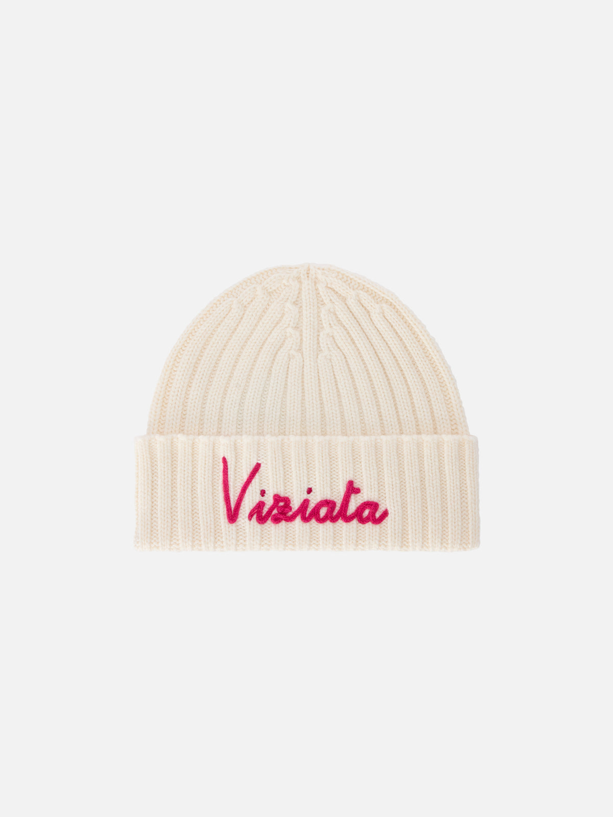 Off white Wengen beanie with Viziata embroidery