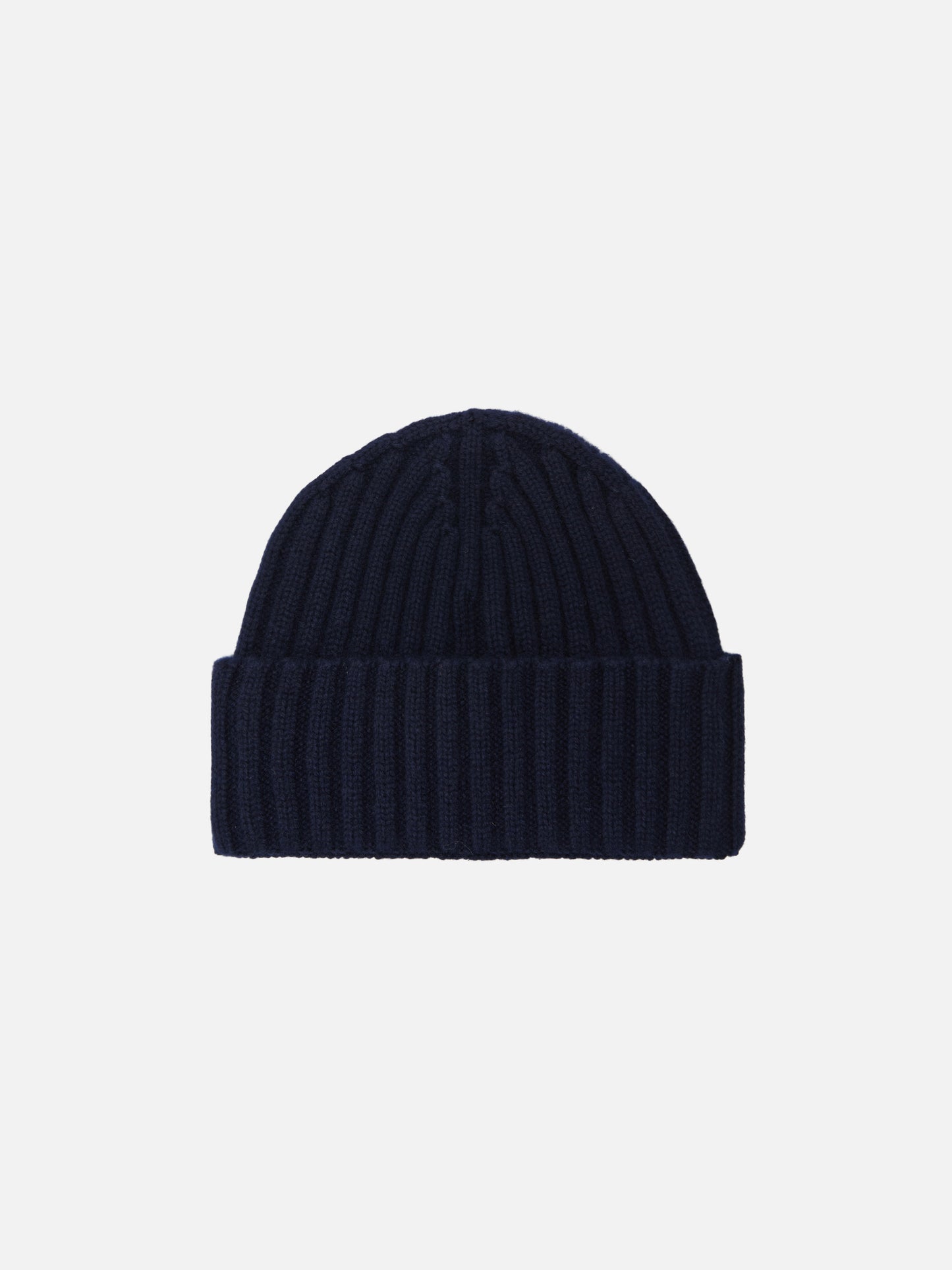 Wengen beanie in cashmere in blue with St. Moritz embroidery