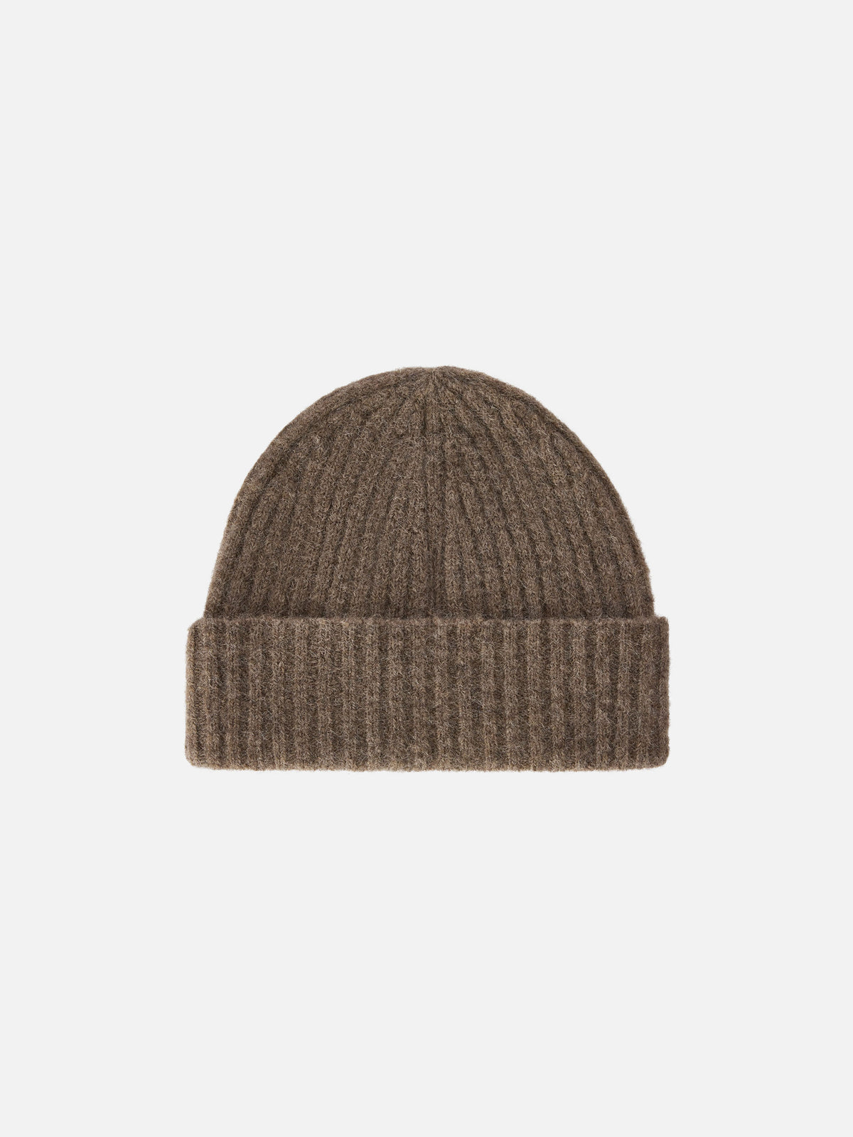 Berretto Wengen beige in misto alpaca con ricamo logo