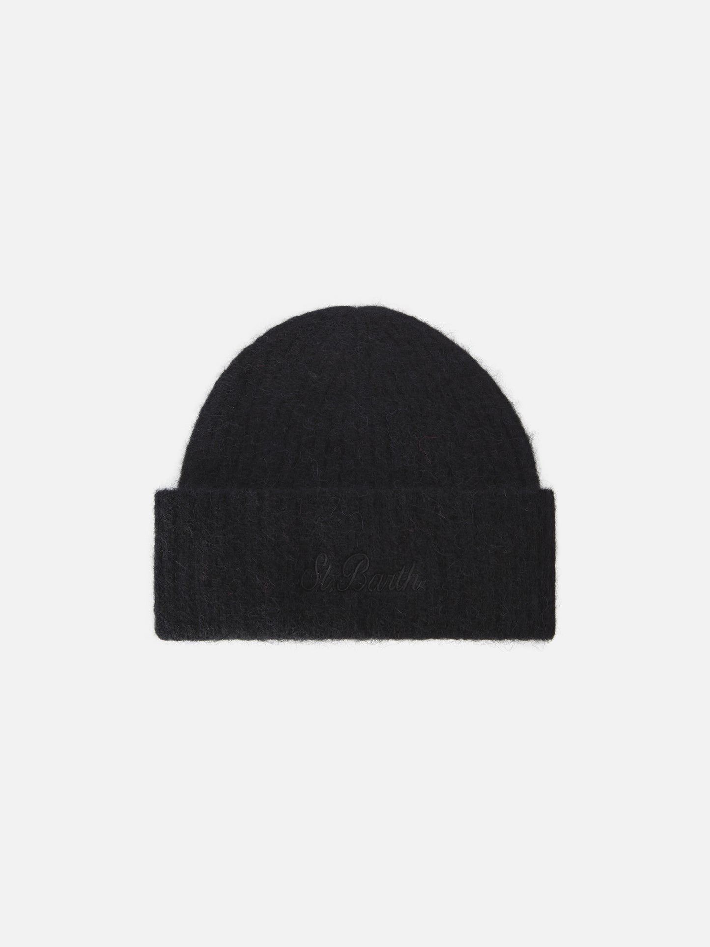 Black stretch alpaca hat Wengen