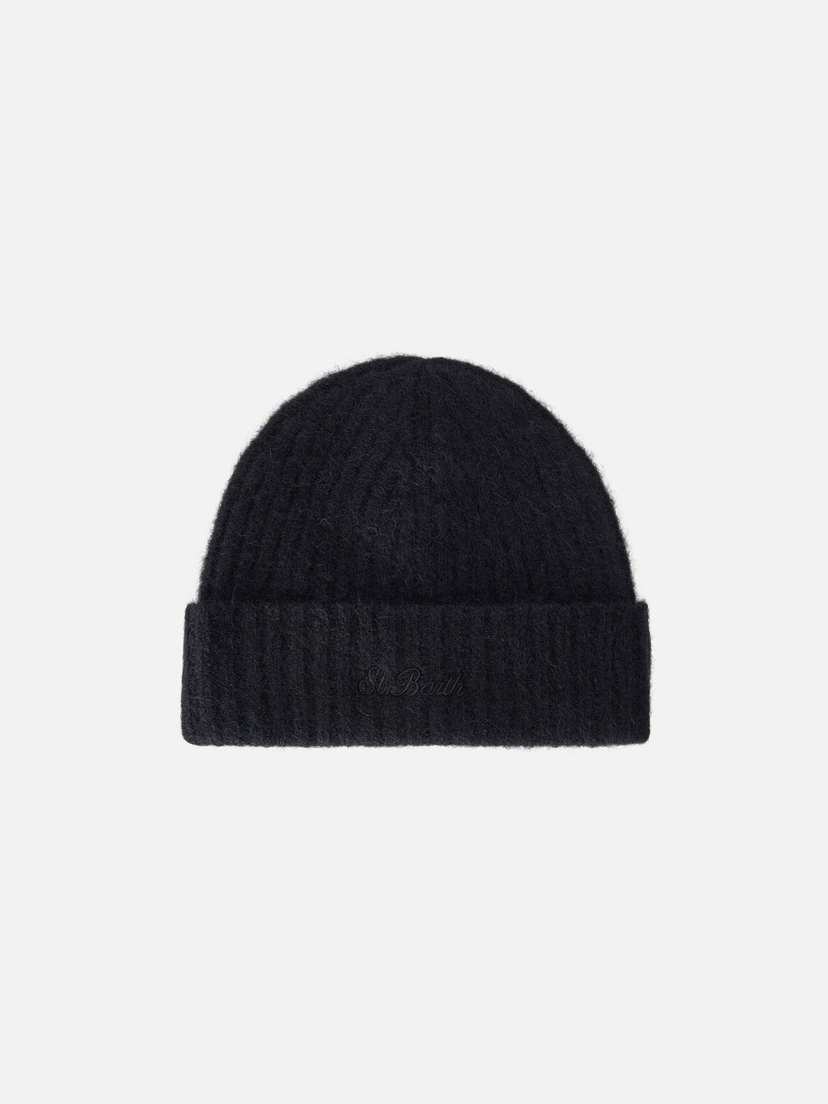 Gorro beanie Wengen negro en mezcla de alpaca 
