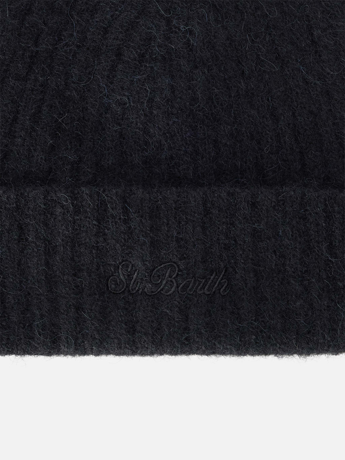 Gorro beanie Wengen negro en mezcla de alpaca 