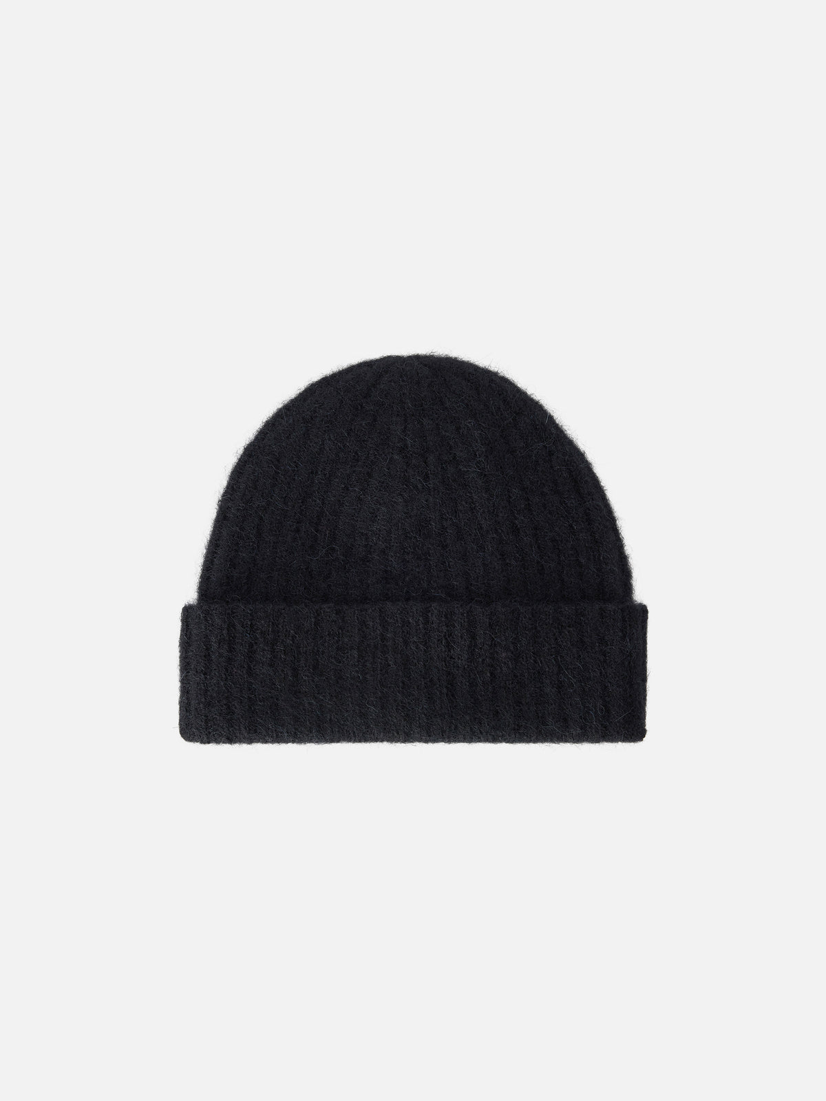 Gorro beanie Wengen negro en mezcla de alpaca 