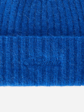 Berretto Wengen blu royal in misto alpaca