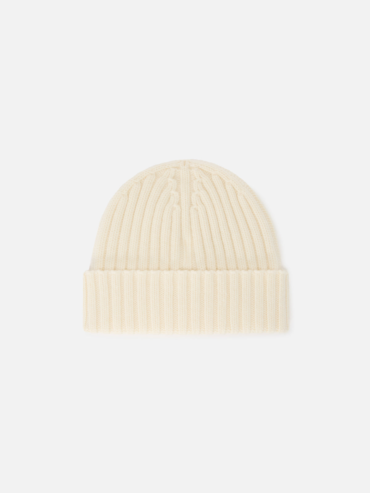 Bonnet en laine Wengen Off white avec logo brodé 