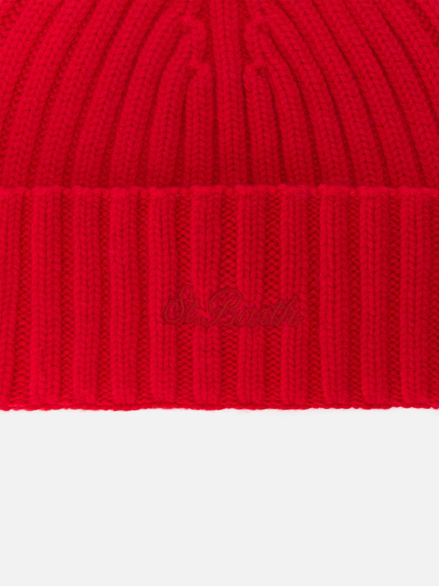 Gorro beanie Wengen 100% WOOL en rojo 