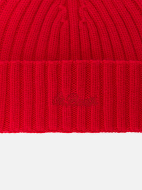 Gorro beanie Wengen 100% WOOL en rojo 