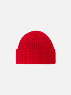 Gorro beanie Wengen 100% WOOL en rojo 