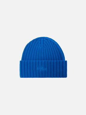 100% WOOL Wengen beanie in bluette
