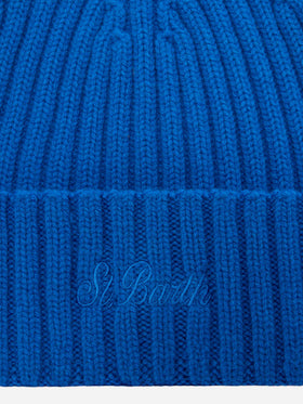 100% WOOL Wengen beanie in bluette