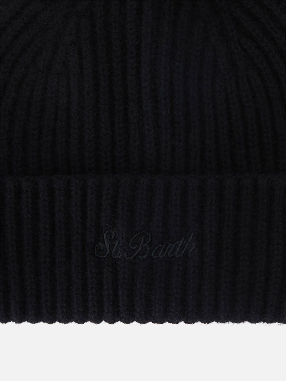 Berretto Wengen nero in cashmere