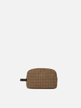 Westwood Vanity Case in houndstooth wool blend