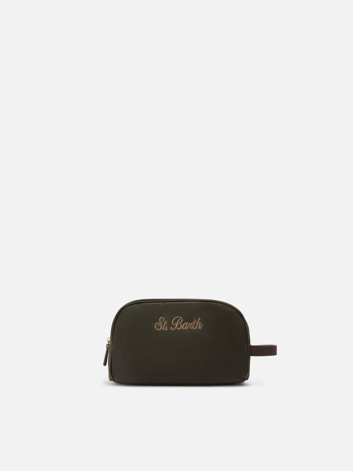 Trousse de toilette Westwood en tissu ciré vert militaire avec logo brodé 