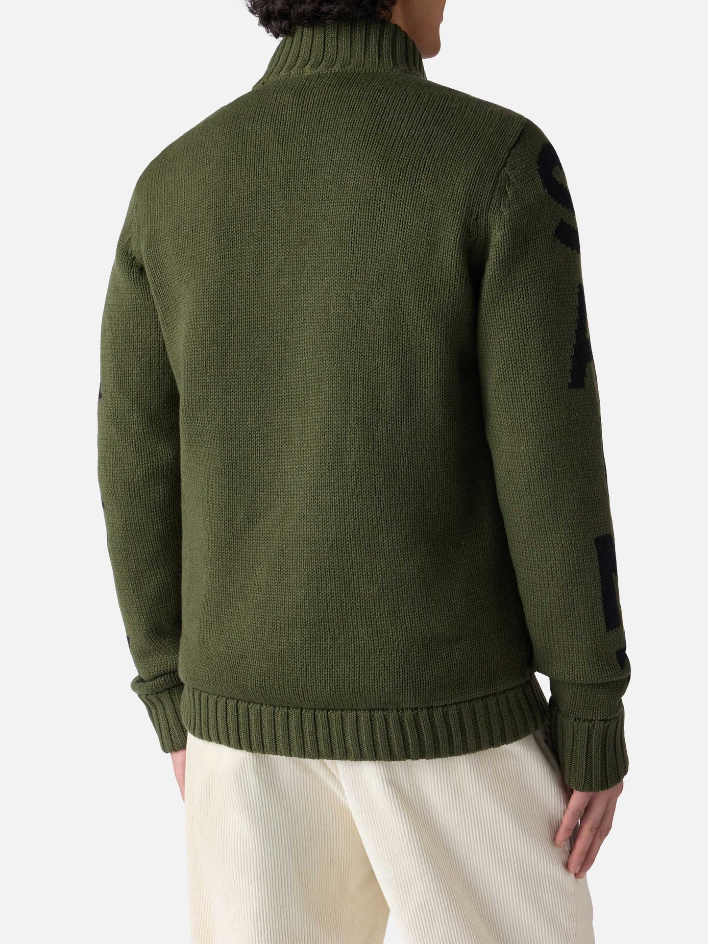 Piumino da uomo verde militare imbottito