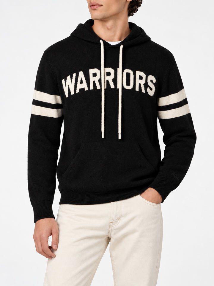 Maglia con cappuccio Wood bianca