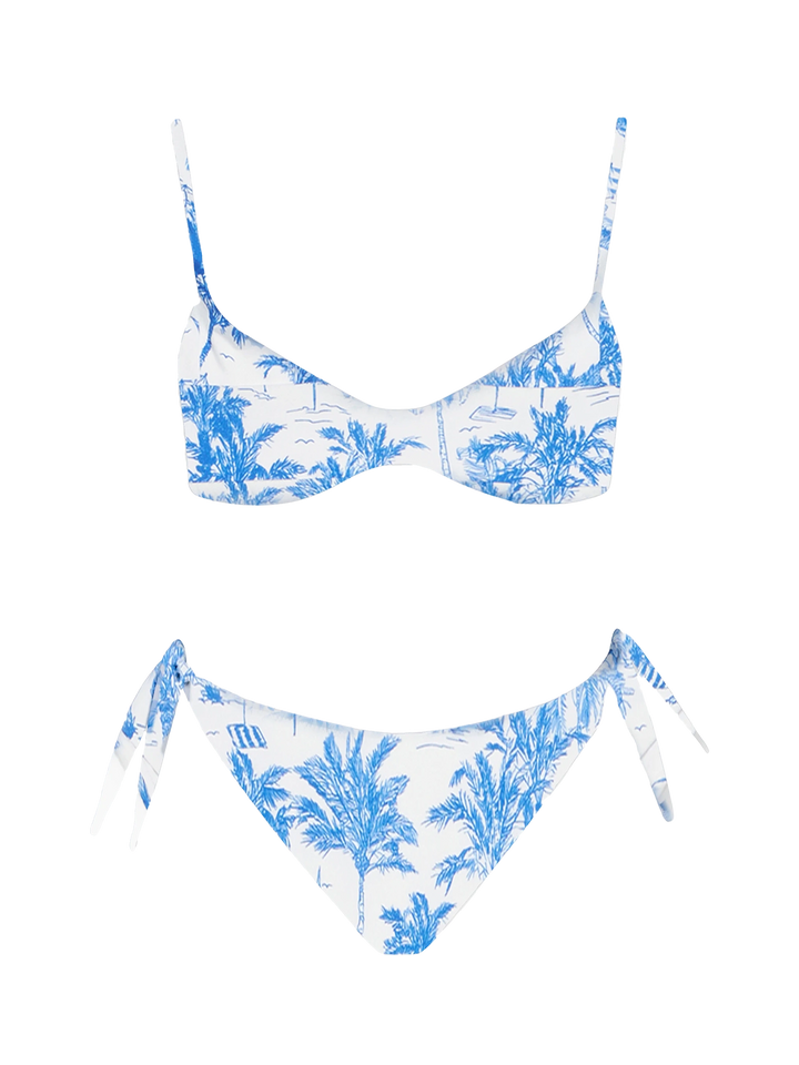 Woman Toile de Jouy scoop bralette bikini May Yali - MC2 Saint Barth