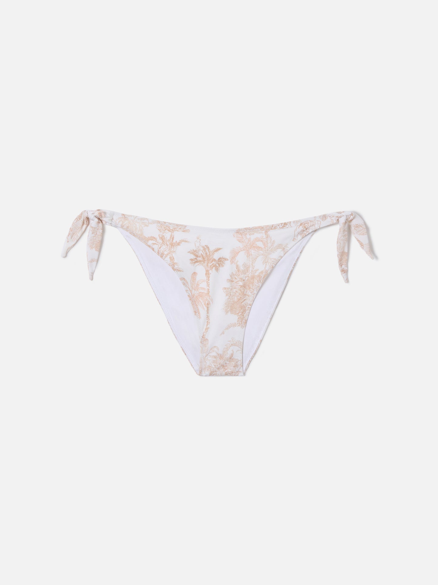 Yali classic bikini bottoms with beige toile de jouy print
