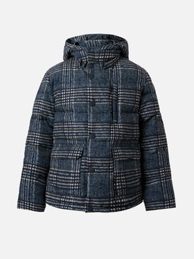 Piumino con cappuccio Baxter con stampa Principe di Galles