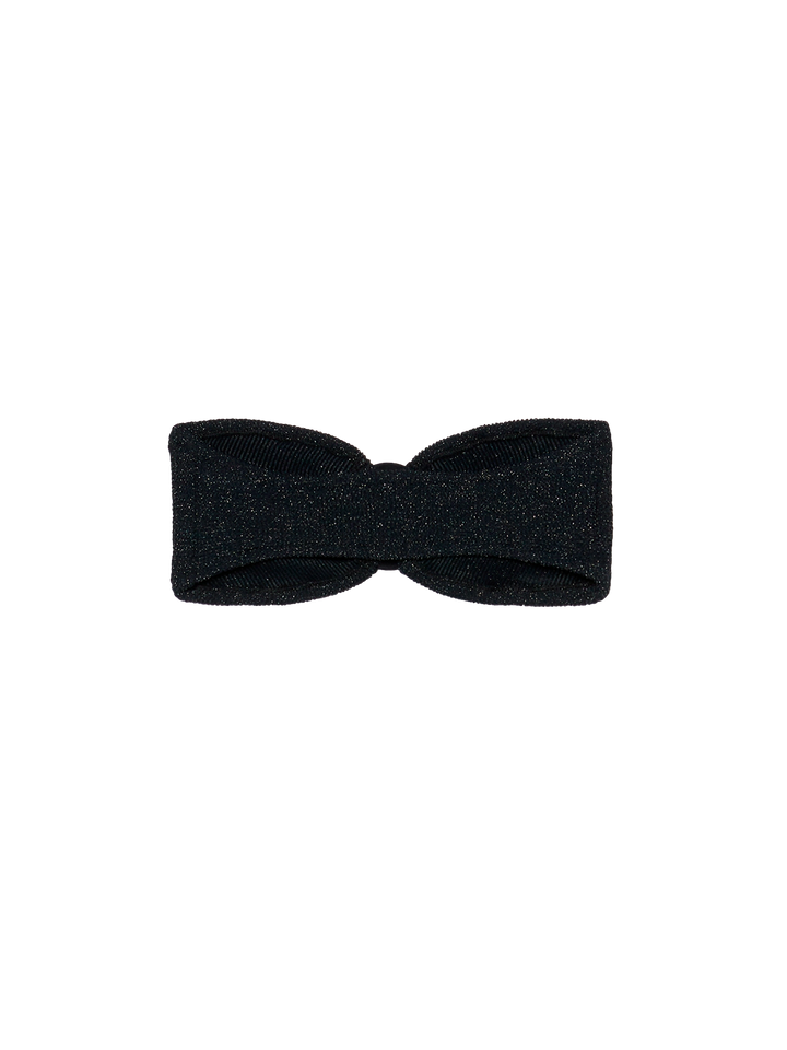 Yulia black lurex crinkle bandeau top