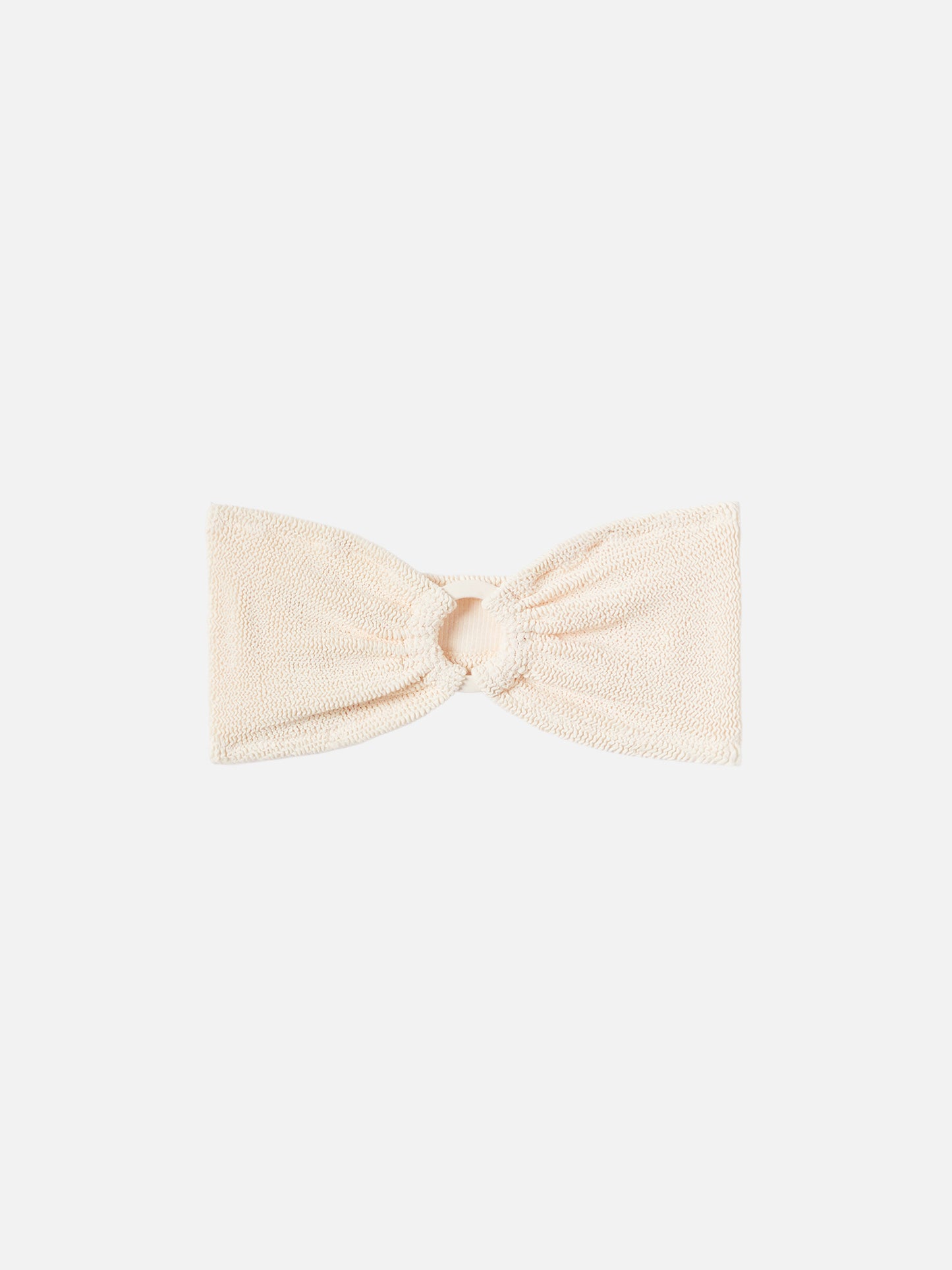 Yulia top bikini a fascia in tessuto crinkle beige