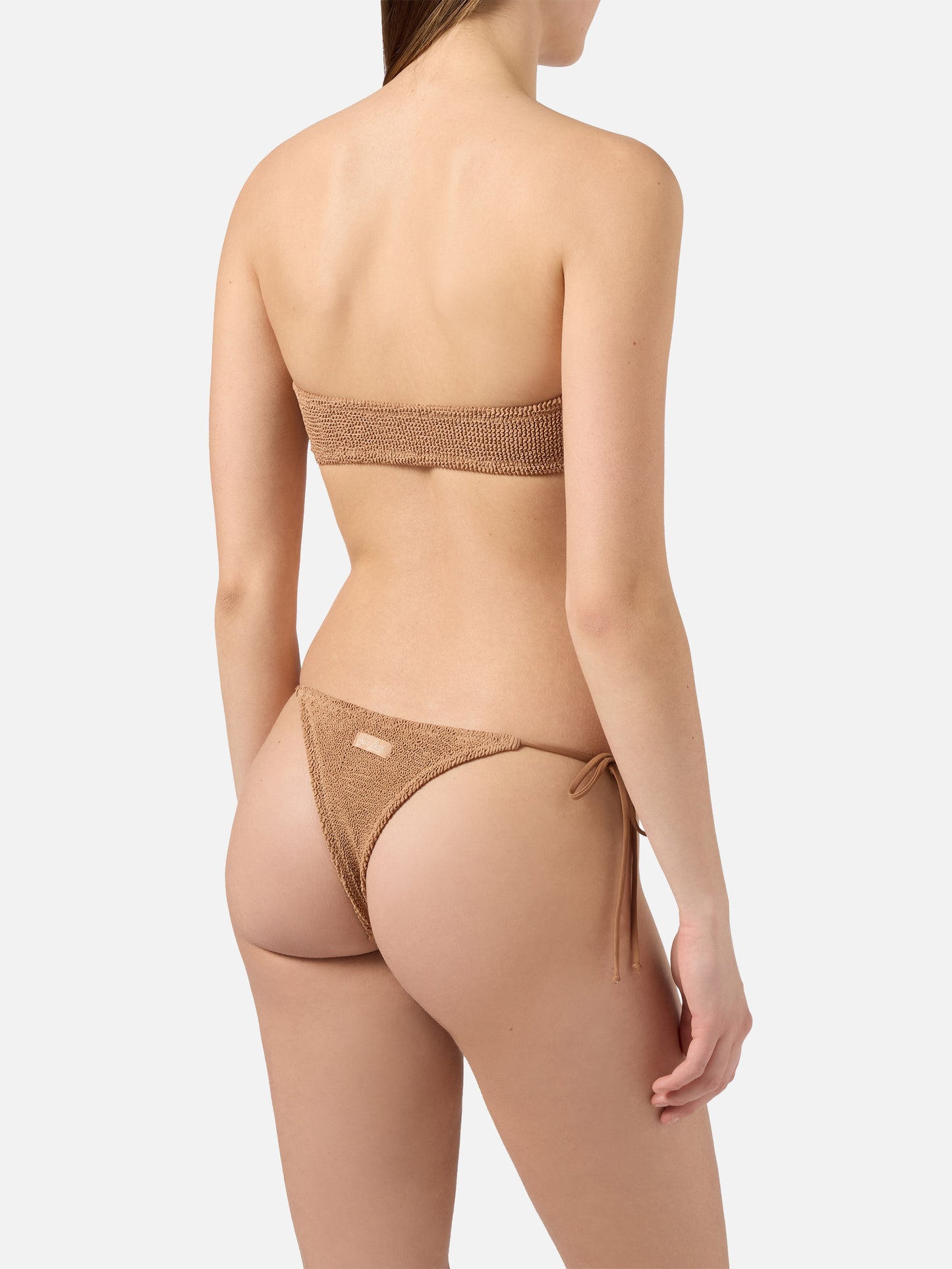 Yulia Norah dark orange crinkle bikini