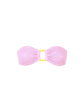 Bandeau-Oberteil in Crinkle-Optik