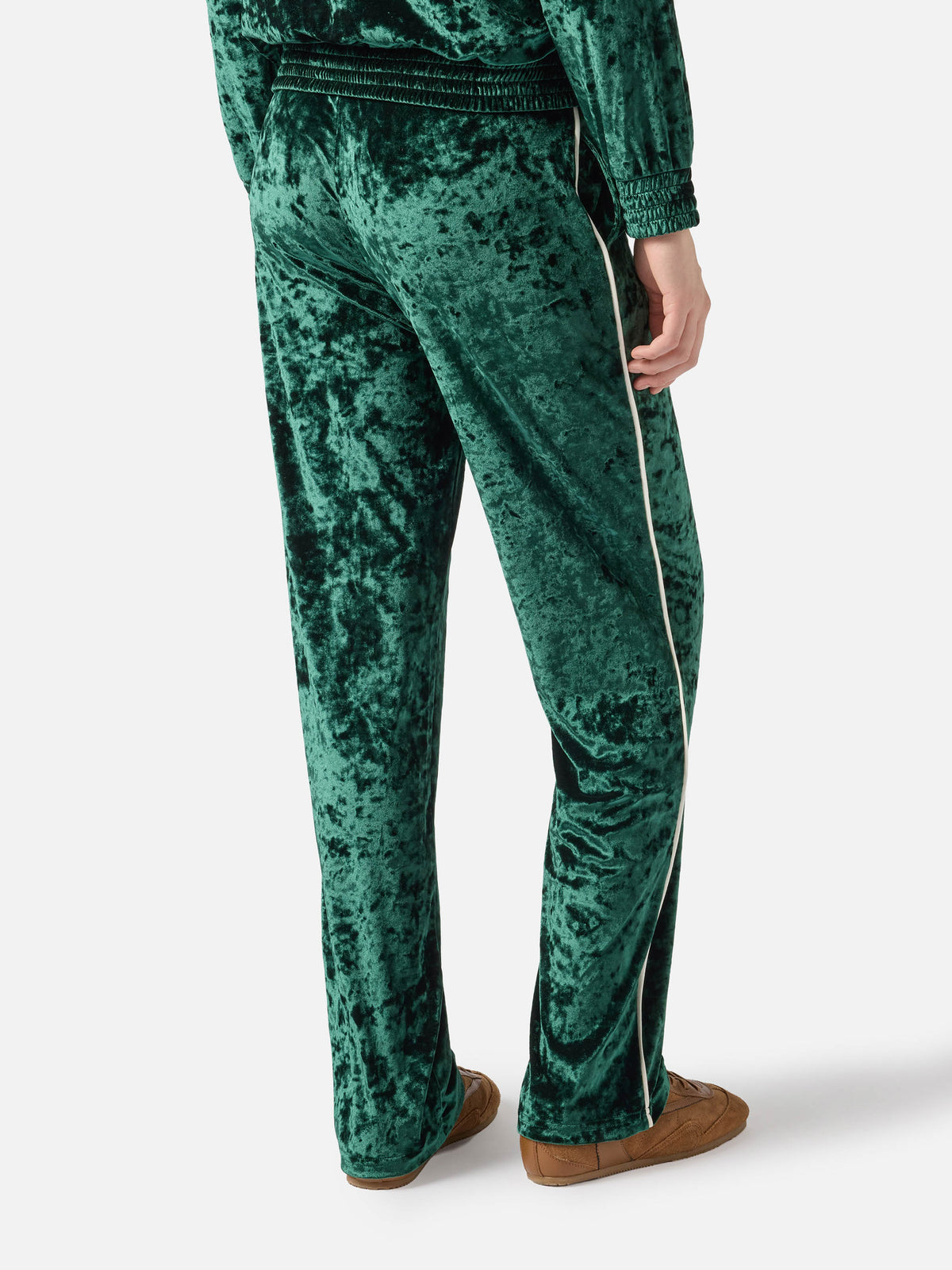 Yvonne grüne Chenille-Hose 