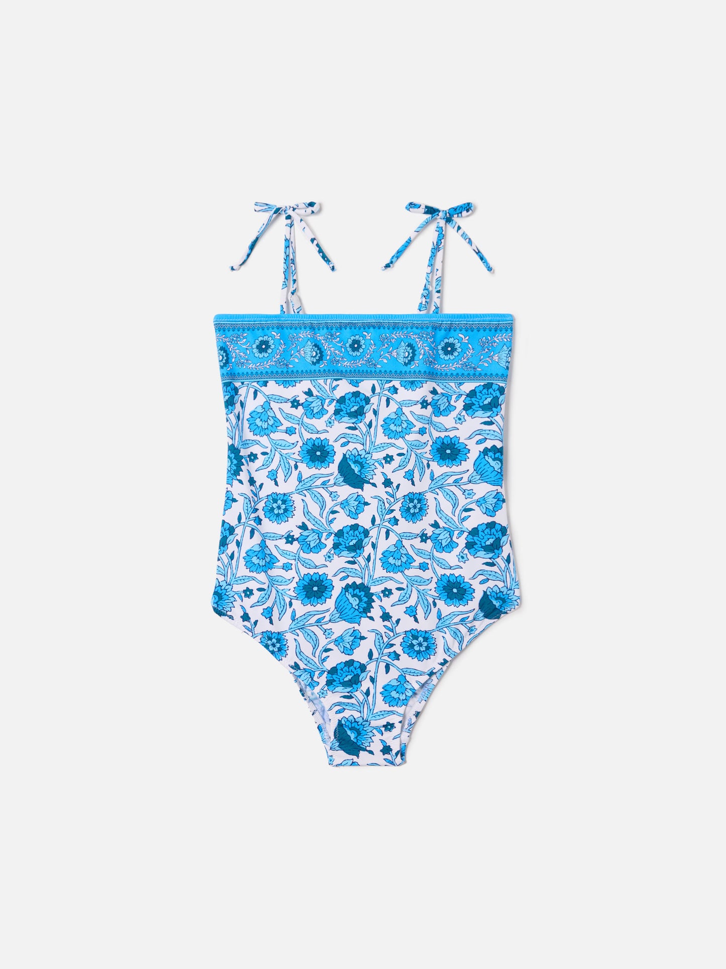 Costume intero Zadig con stampa floreale batik blu