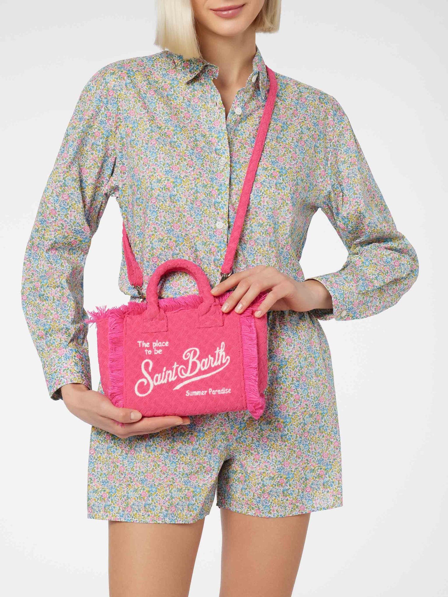 Woman Emma & Georgina print cotton shorts Boxy | MADE WITH LIBERTY FABRIC - MC2 Saint Barth