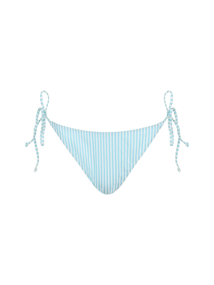 Woman seersucker striped triangle bikini Leah Virgo - MC2 Saint Barth