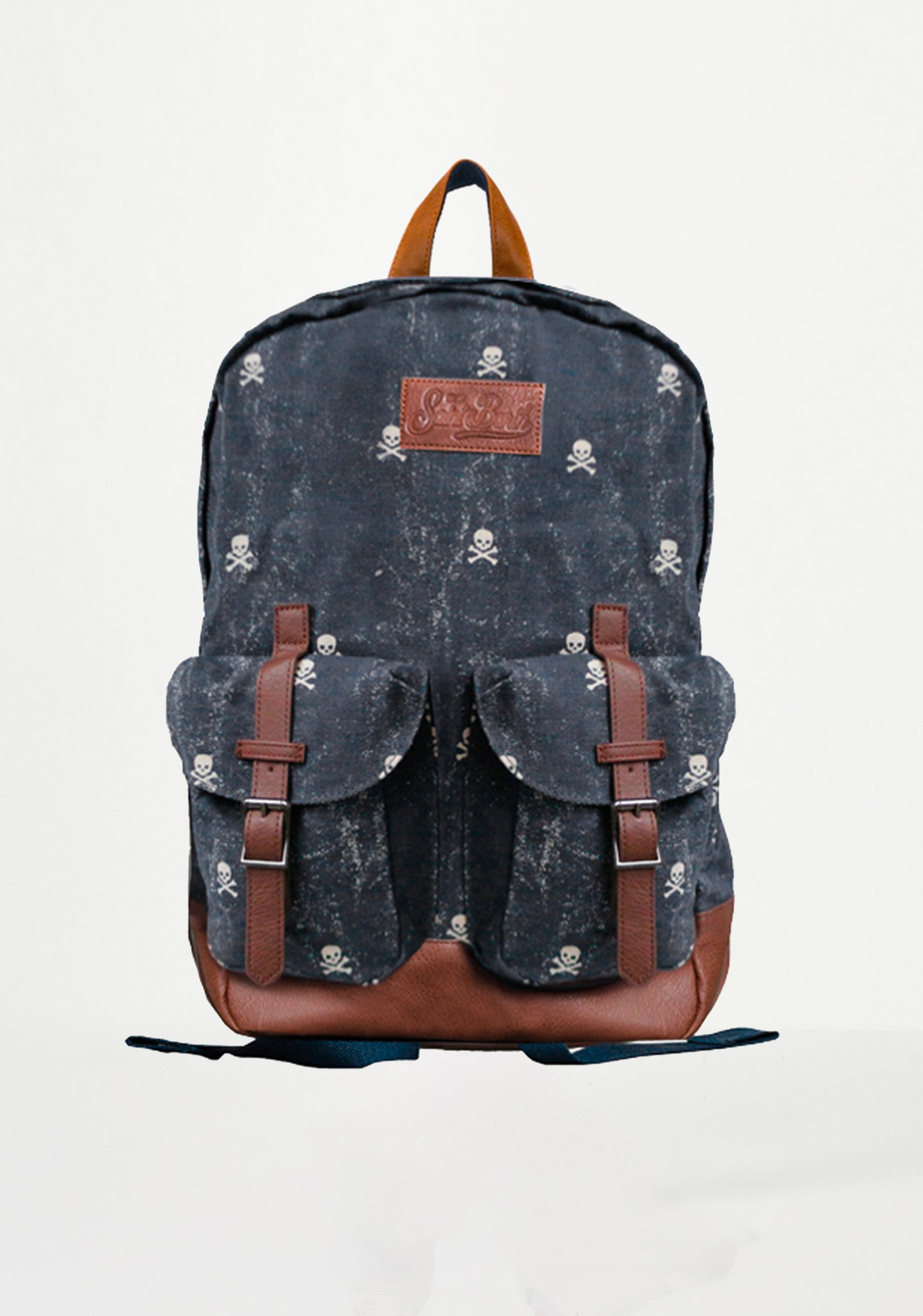 Canvas backpack Cody with micro skull print - MC2 Saint Barth