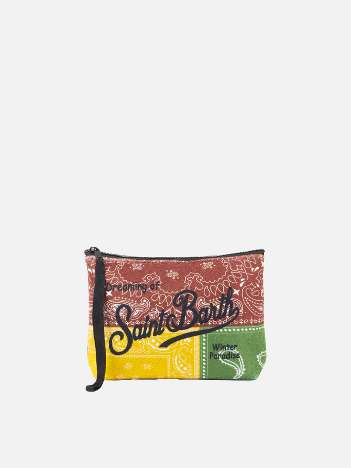 Aline Wollpochette mit Bandana-Print