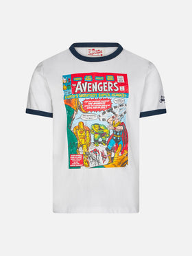 Kid white cotton t-shirt with Avengers front print | MARVEL SPECIAL EDITION - MC2 Saint Barth