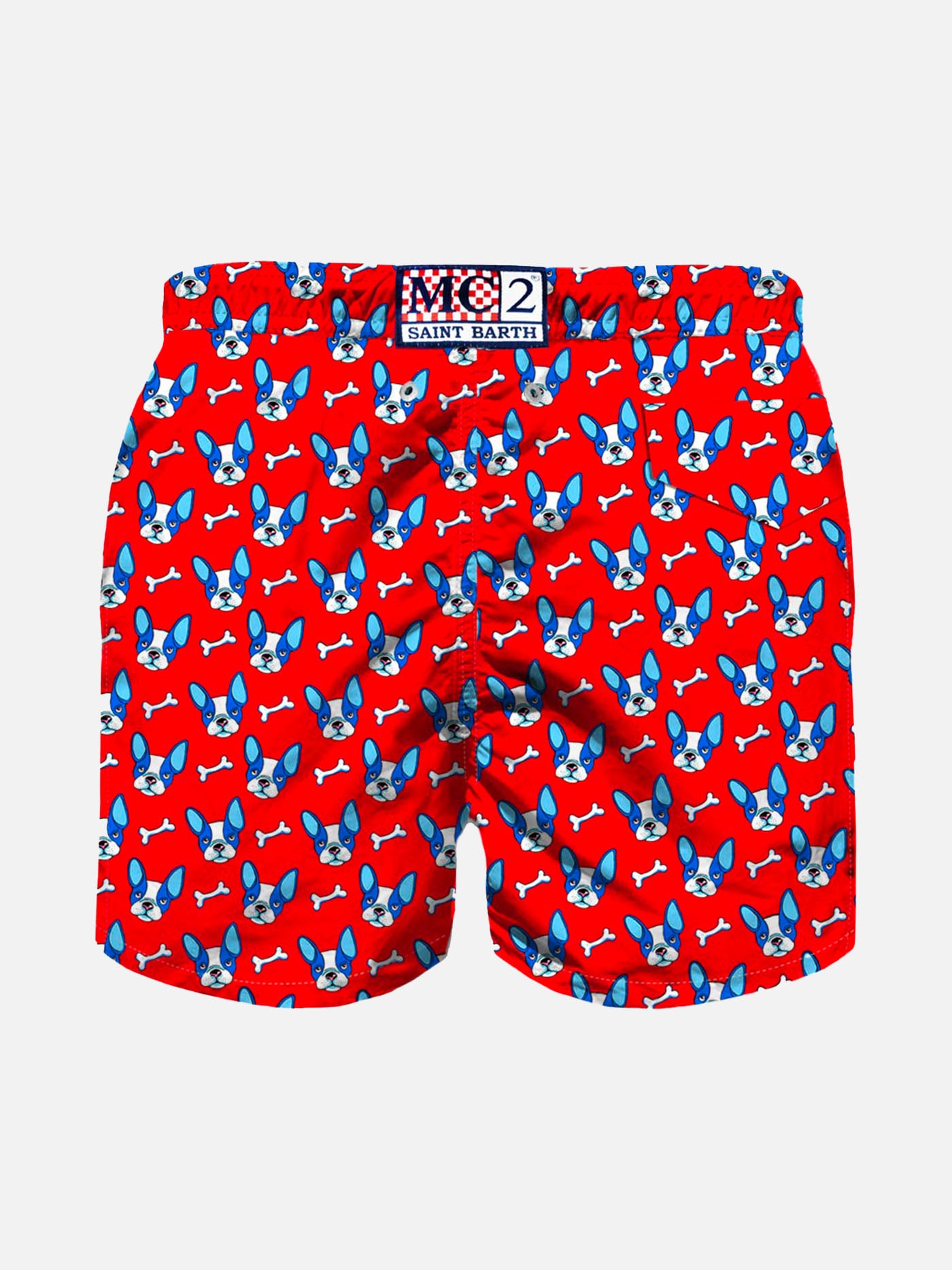 Boxer mare bambino in tessuto leggero stampa bulldog francese