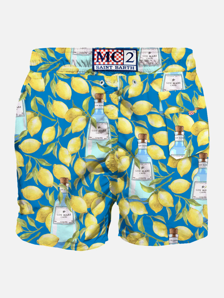 Man classic swim shorts with Lemon print | GIN MARE SPECIAL EDITION - MC2 Saint Barth